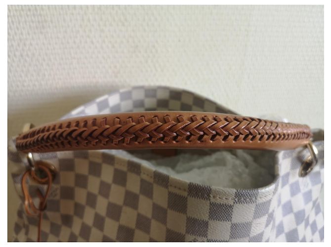 Borsa Louis Vuitton Artsy Damier Azur Bianca Bianco - vista 19