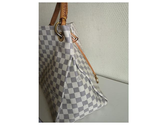 Borsa Louis Vuitton Artsy Damier Azur Bianca Bianco - vista 9