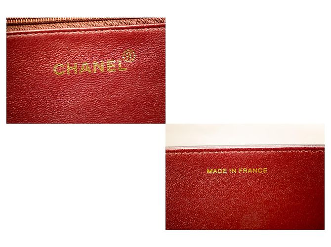 Pochette CHANEL per borsa a tracolla con patta e catena in pelle di agnello trapuntata nera Nero - vista 8