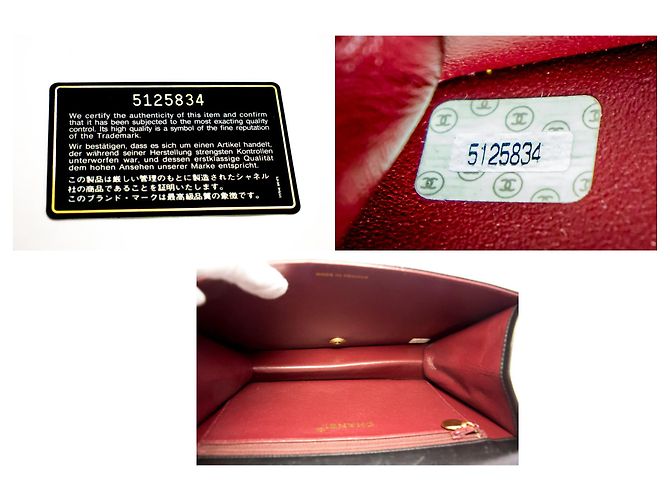 Pochette CHANEL per borsa a tracolla con patta e catena in pelle di agnello trapuntata nera Nero - vista 9