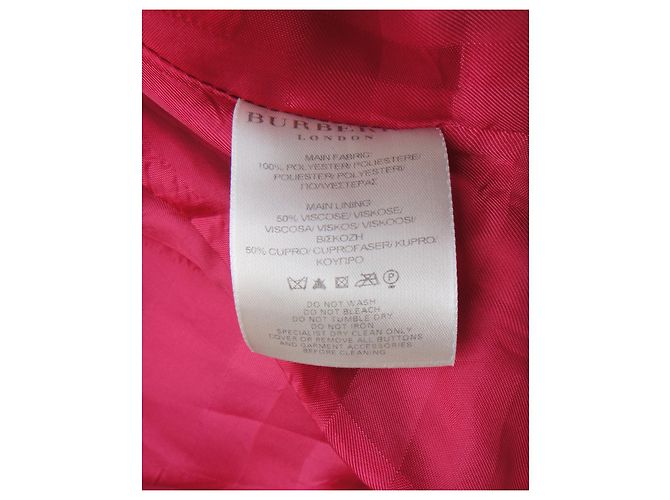 Talla de gabardina ligera Burberry 40 Roja - vista 10
