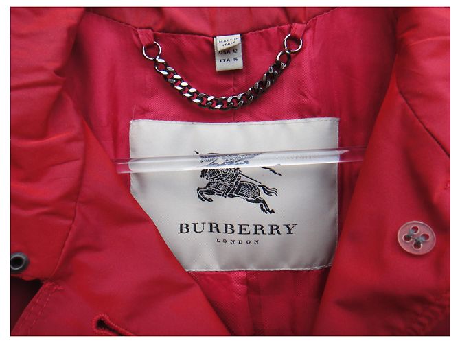 Talla de gabardina ligera Burberry 40 Roja - vista 4