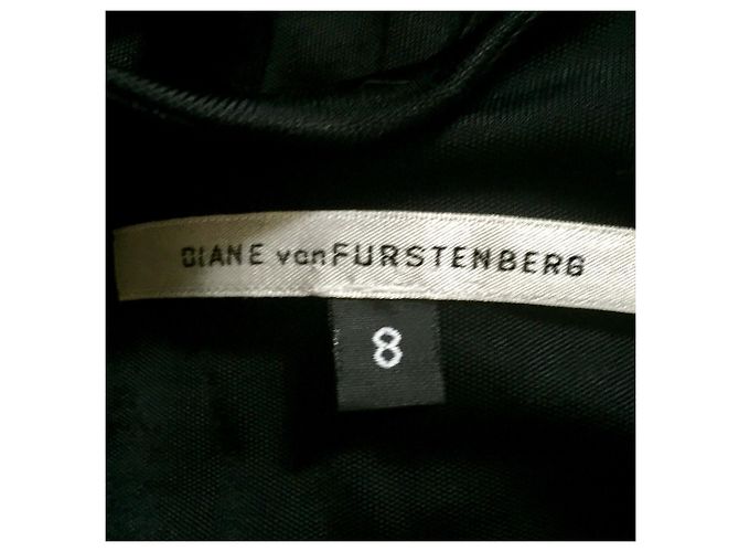Diane Von Furstenberg Vintage DvF schwarzes drapiertes Kleid aus gestrickter Viskose - Ansicht 4