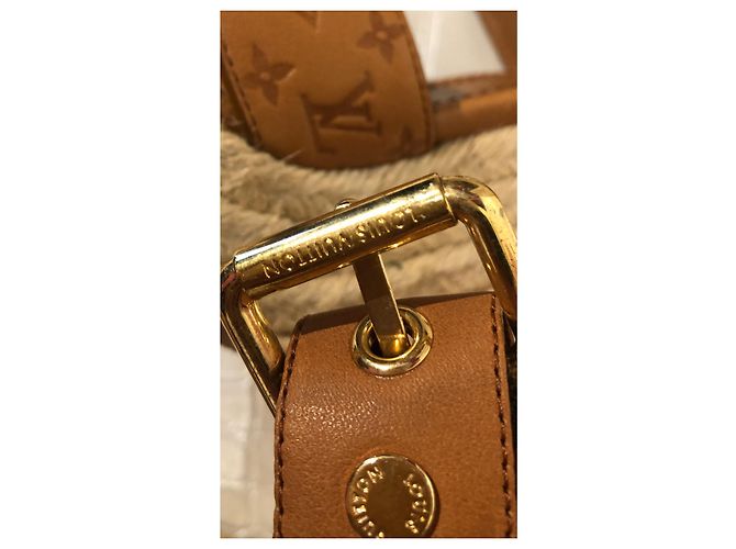 Louis Vuitton Sandales compensées Marron clair - vue 9
