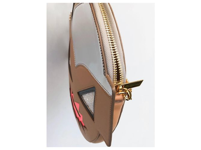Stella Mc Cartney Borsa Stella McCartney Super Heroes Beige Pelle Verniciata - vista 5