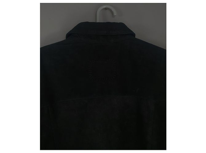 Autre Marque TIGHA Giacca camicia in pelle nera Nero - vista 5