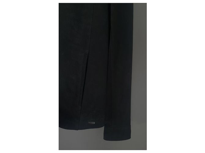 Autre Marque TIGHA Giacca camicia in pelle nera Nero - vista 6