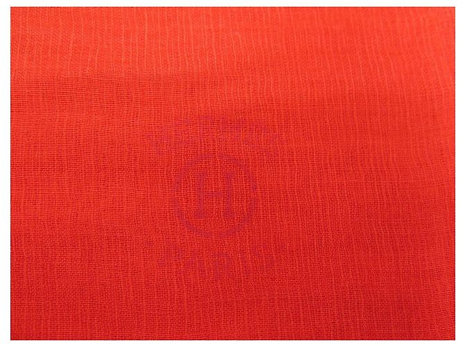 Hermès NUOVA STOLA HERMES PLUME CASHMERE E FOULARD IN SETA ROSSA NUOVA SCIARPA Rosso - vista 2