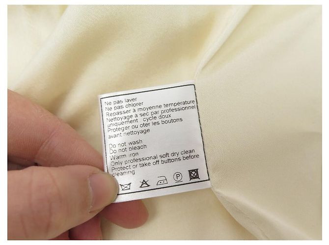 NUEVA CHAQUETA CHANEL P15189 38 METRO 2 CHALECO CHAQUETA BOTONES ALGODÓN CREMA - vista 5