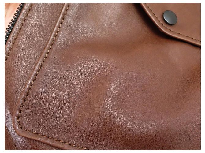 Coach JACKE TRAINERJACKE 48 M BRAUN LEDERJACKE WESTE - Ansicht 12