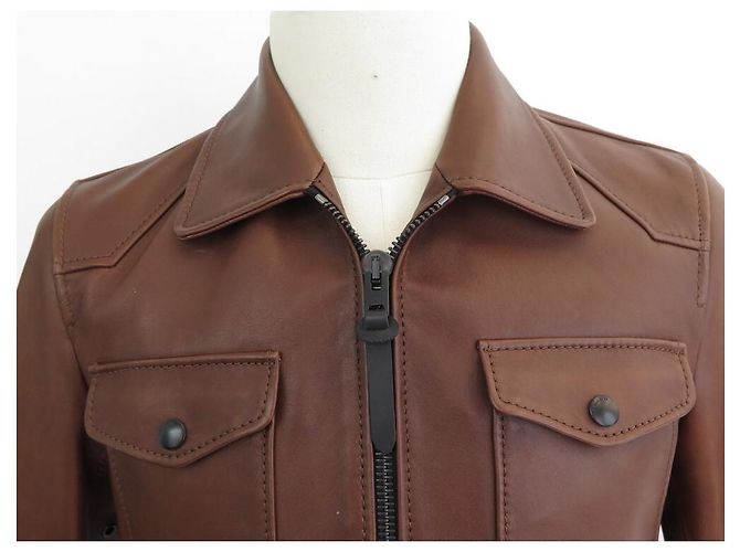 Coach JACKE TRAINERJACKE 48 M BRAUN LEDERJACKE WESTE - Ansicht 2