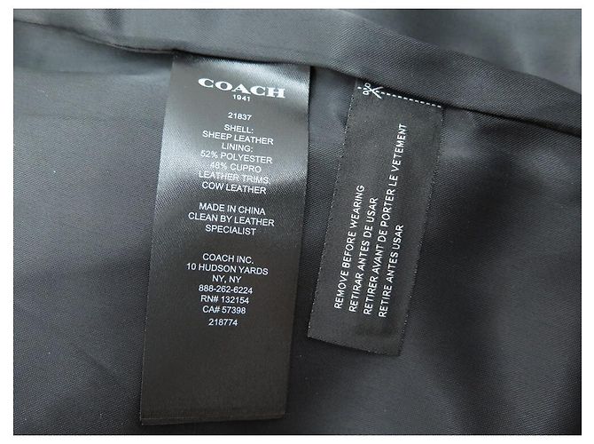 Coach JACKE TRAINERJACKE 48 M BRAUN LEDERJACKE WESTE - Ansicht 5