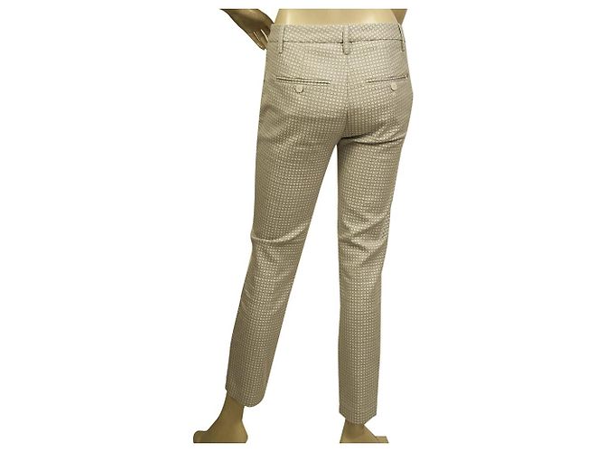 Dondup Grey Shiny Silver Geometric Pattern Karottenhose Hosengröße 26 - Ansicht 2