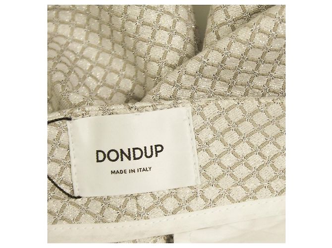 Dondup Grey Shiny Silver Geometric Pattern Karottenhose Hosengröße 26 - Ansicht 3