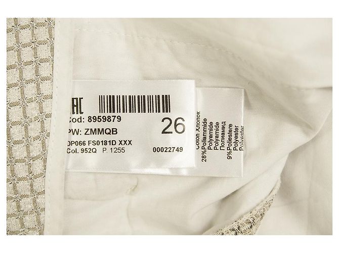 Dondup Grey Shiny Silver Geometric Pattern Karottenhose Hosengröße 26 - Ansicht 4