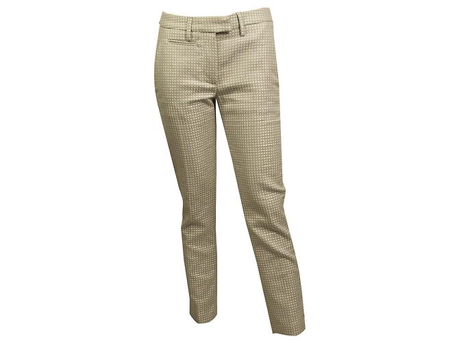 Dondup Grey Shiny Silver Geometric Pattern Karottenhose Hosengröße 26 - Ansicht 7
