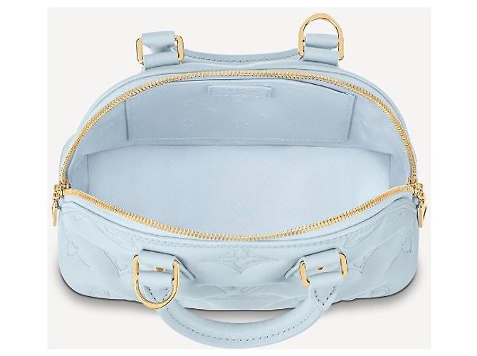 Louis Vuitton Alma BB Bubblegram borsa a mano in pelle azzurro chiaro Blu chiaro - vista 2