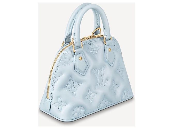 Louis Vuitton Alma BB Bubblegram borsa a mano in pelle azzurro chiaro Blu chiaro - vista 3