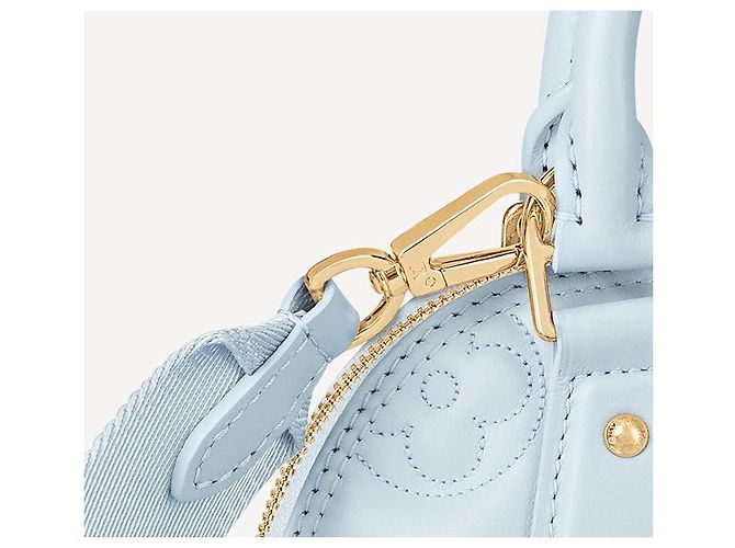 Louis Vuitton Alma BB Bubblegram borsa a mano in pelle azzurro chiaro Blu chiaro - vista 4