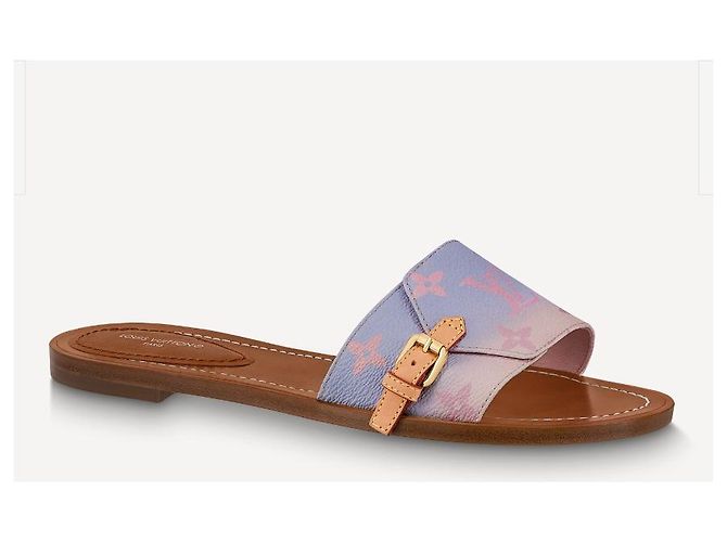 Louis Vuitton Muli piatti LV Bloccalo Rosa - vista 3