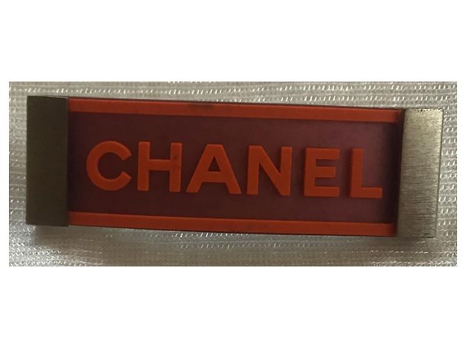 Accessorio per capelli CHANEL CC Logo Barrette Argento Arancione - vista 2
