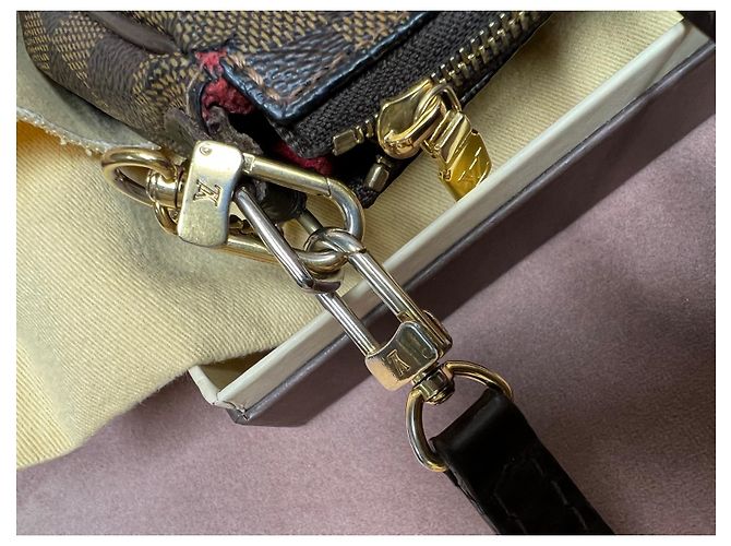 Louis Vuitton Pochette Eva Damier in Tela - vista 5