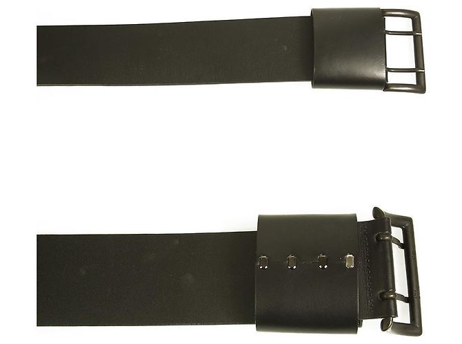 Rundholz Rundholtz Cinturón de mujer en piel negro con hebilla rectangular talla M - vista 2