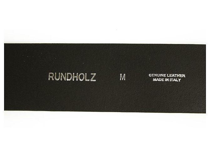 Rundholz Rundholtz Cinturón de mujer en piel negro con hebilla rectangular talla M - vista 4