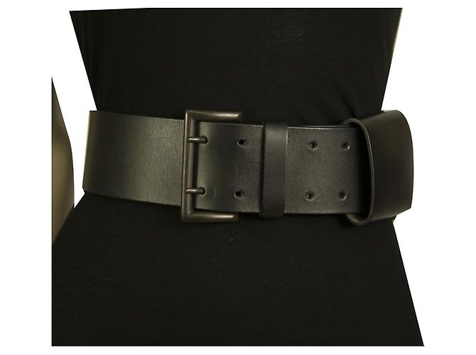 Rundholz Rundholtz Cinturón de mujer en piel negro con hebilla rectangular talla M - vista 5