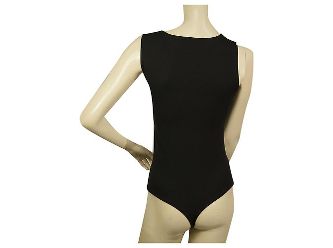 Wolford negro brillante estampado de serpiente leotardo chaleco sin mangas top ajustado S/ P - vista 2