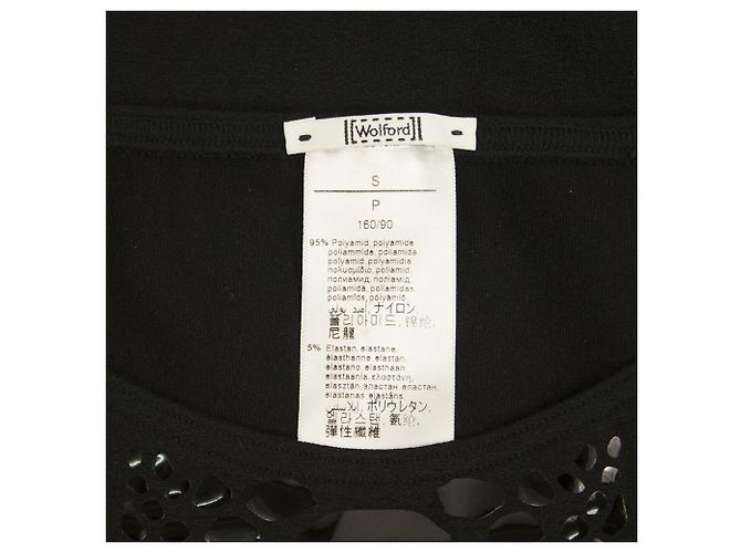 Wolford negro brillante estampado de serpiente leotardo chaleco sin mangas top ajustado S/ P - vista 3