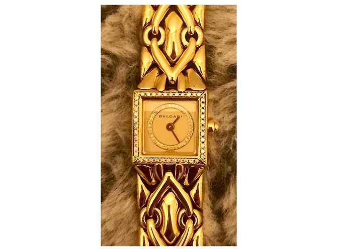 Reloj pulsera Bulgari de oro amarillo 18k con diamante Gold hardware - vista 3