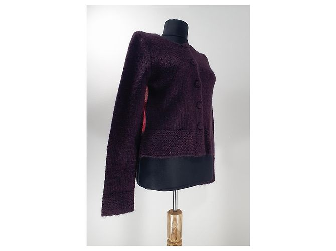 Odd Molly Strickjacke Dunkelrot Wolle Mohair Mehrfarben Bordeaux - Ansicht 2
