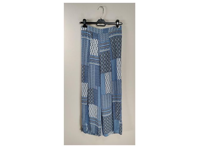 Nanette Lepore Blaue Hose aus Polyester mit Seitenschlitzen - Ansicht 3