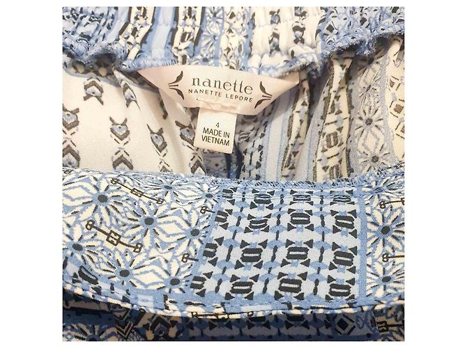 Nanette Lepore Blaue Hose aus Polyester mit Seitenschlitzen - Ansicht 4