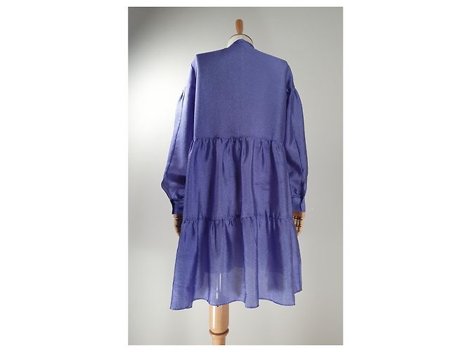 Samsoe & Samsoe vestido de camisa Margo roxo - vista 4