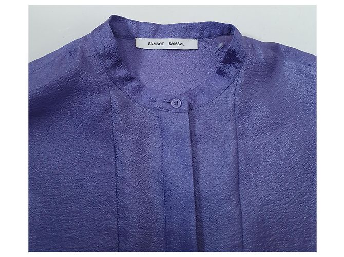 Samsoe & Samsoe vestido de camisa Margo roxo - vista 5