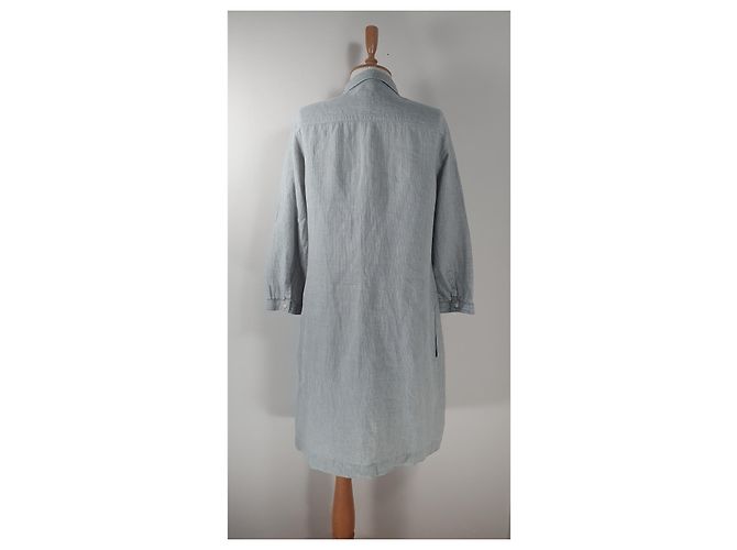 Autre Marque Rosso 35 Kleid aus Leinen Grau IT46 - Ansicht 4