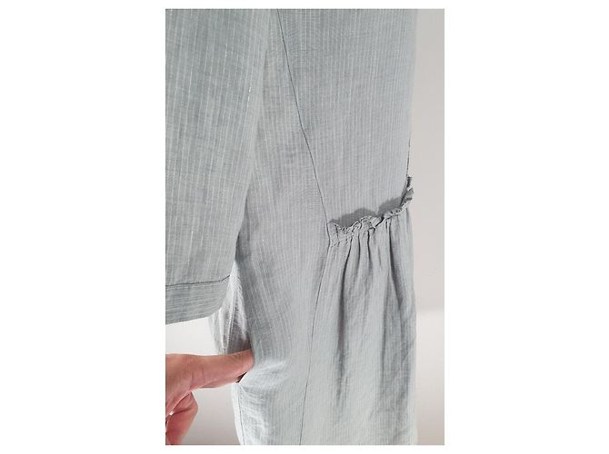 Autre Marque Rosso 35 Kleid aus Leinen Grau IT46 - Ansicht 5
