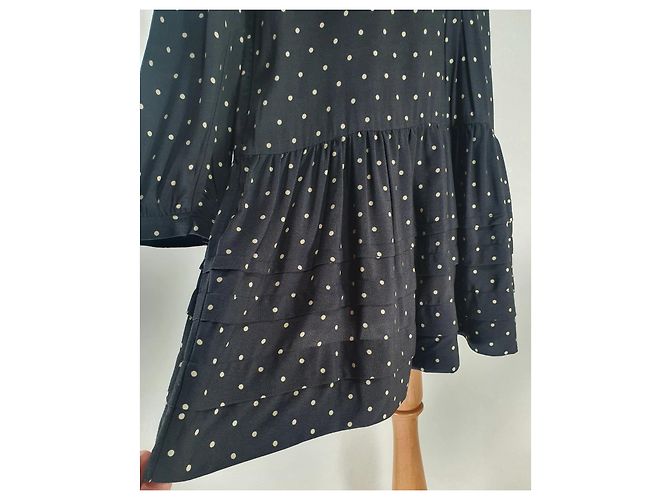 Noa Noa Kleid grau gepunktet Viscose - Ansicht 3