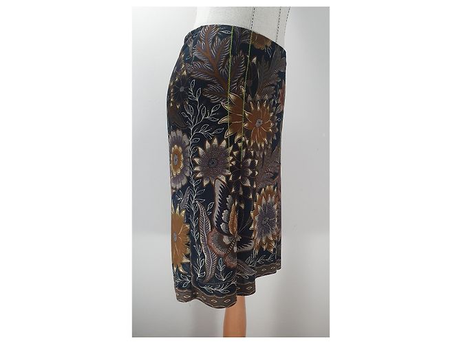 Falda midi Etro multicolor poliéster IT44 - vista 2