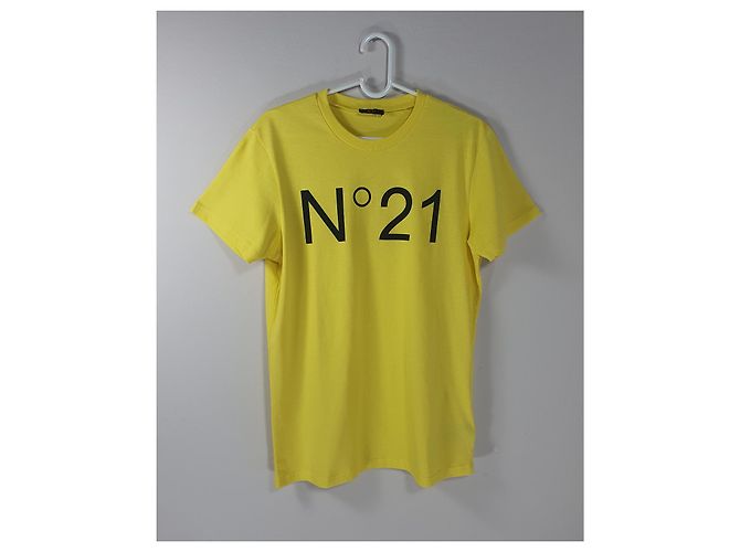 Camiseta de algodón amarilla No 21 Negro Amarillo - vista 2
