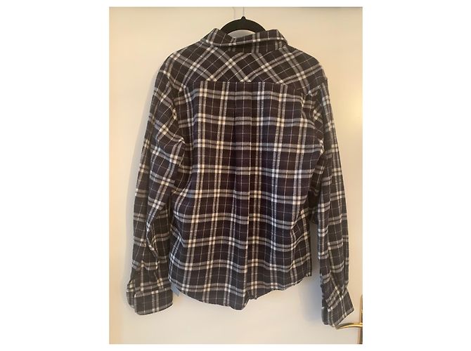 Balenciaga Camicia in flanella a quadri bianca e nera Nero Bianco Multicolore - vista 6