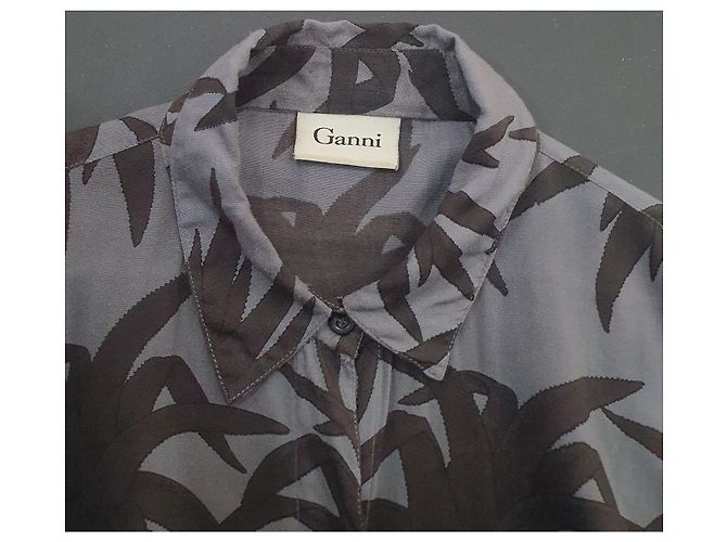 Ganni Camiseta Gris de Viscosa - vista 5