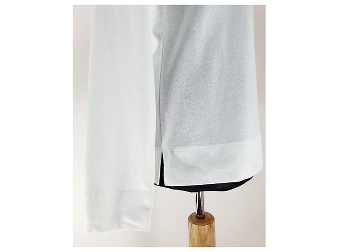 Top Ganni Blanco de Manga Larga con Logo - vista 4