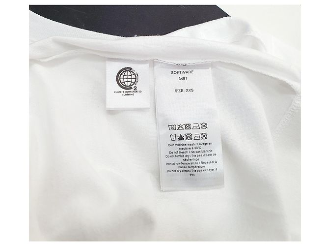 Top Ganni Blanco de Manga Larga con Logo - vista 7