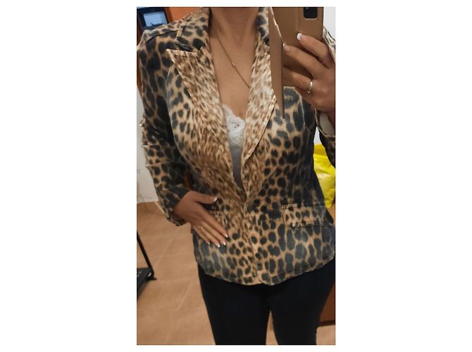 Chaqueta Just Cavalli con Estampado Animalier de Algodón Multicolor - vista 3