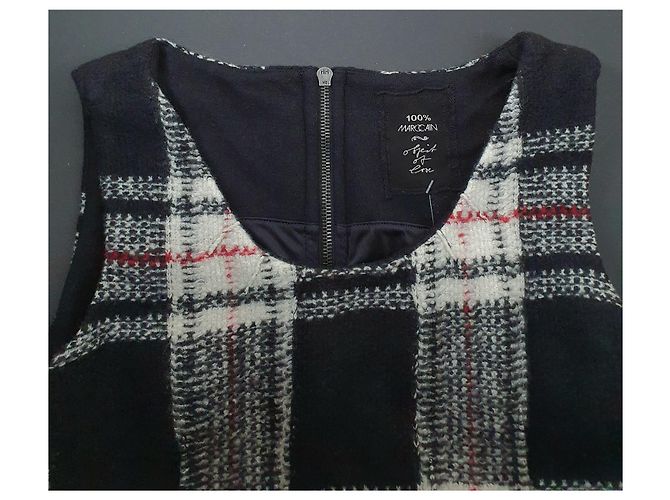 Marc Cain Tartan Kleid aus Wolle Mehrfarben - Ansicht 5