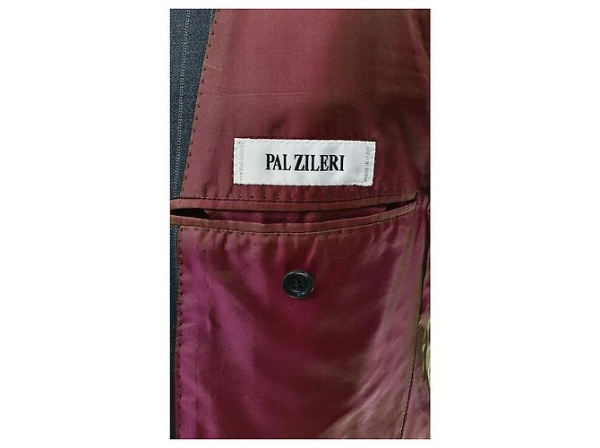 Autre Marque Pal Zileri Gestreifter Wollblazer Grau - Ansicht 6