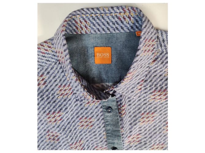 Camicia Hugo Boss Arancio in cotone M Multicolore - vista 6